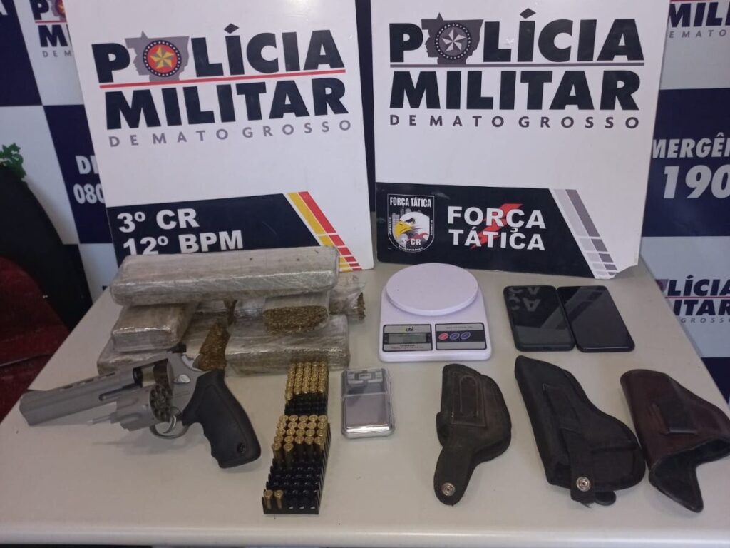 Jovem de 19 anos é detido por tráfico de drogas e porte ilegal de arma em operação policial em Sorriso