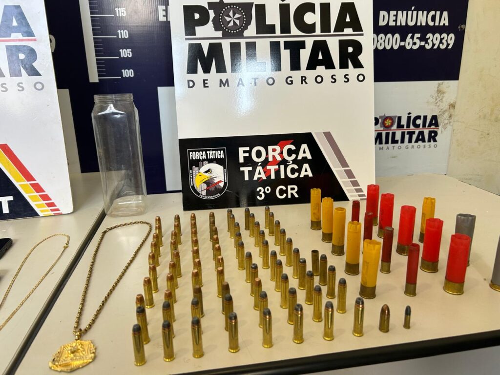 Força Tática apreende munições e detém suspeitos em Sorriso