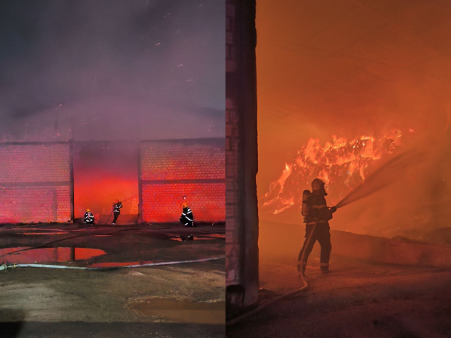 Incêndio destrói barracão de 1.200 m² no bairro Leonel Bedin em Sorriso