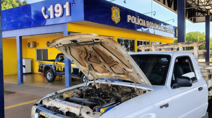 PRF apreende motor furtado em veículo irregular durante fiscalização em Sorriso